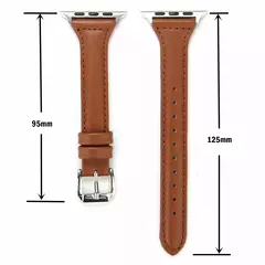 Imagem do Pulseira de couro para Apple Watch, Banda, Pulseira, Ultra 9, 7, SE, 3, 4, 6, 8, 44mm, 40mm, 41mm, 42mm, 38 milímetros, 49 milímetros, 44 milímetros, 45 milímetros