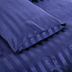 Satin Striped Duvet Cover, sedoso como edredão, conjunto de cama de luxo, completo, rainha, rei, solteiro, duplo tamanho, marfim White Stripe - Wolf Magazine