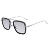 Tony Stark Iron Man Sunglasses, Quadros quadrados do metal do vintage