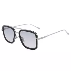 Tony Stark Iron Man Sunglasses, Quadros quadrados do metal do vintage