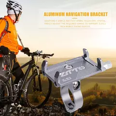 Ztto suporte de telefone para bicicleta, montagem confiável, universal, mtb, celular, gps, metal, suporte para motocicleta, bicicleta de estrada, moto m365, guidão - loja online