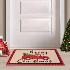 Imagem do Tapete ao ar livre da porta do Natal, tapete de Papai Noel, casar decorações do Natal para a casa, ornamento do Xmas, presentes do ano novo, 2025, 2025
