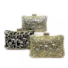 Shinny Glitter Evening Bags, Rhinestone Hard-Surface Box Bags, Bolsa de Ombro Elegante para Casamento Feminino, Banquete, Luxo - loja online