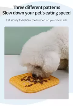 Imagem do Suprimentos para animais de estimação silicone pet lambendo esteira gato anti-asfixia com tigela de comida lenta filhote de cachorro banho distraído lambendo placa talheres