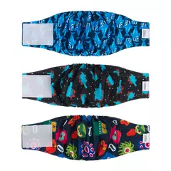 (3 unidades por pacote) Fraldas reutilizáveis para cães masculinos CuteBone, faixas laváveis para barriga de cães, envoltórios para cães masculinos, fraldas para cães - Wolf Magazine