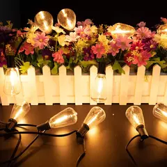 Impermeável String Light com Cabo Elétrico, E12 Sockets, C7 Base, UE 220V, EUA 110V, Hold Lâmpada, Conectável, Casamento, Decoração de Natal