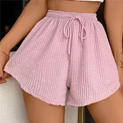 Shorts com cordão elástico para mulheres, calças de suor de perna larga, shorts de corrida soltos, calças esportivas grandes casuais, verão - Wolf Magazine