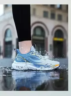 Sapatilhas esportivas casuais masculinas, Sapatilhas populares de malha de peixe, Tênis de corrida respiráveis, Moda na internet
