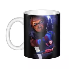 Personalizado horror assassino chucky canecas de café diy filme do jogo da cria na internet
