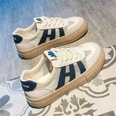 Sapatos casuais femininos de sola grossa, tênis respiráveis, confortáveis, com todos os fósforos, novos, primavera e outono, 2022, D116 - comprar online