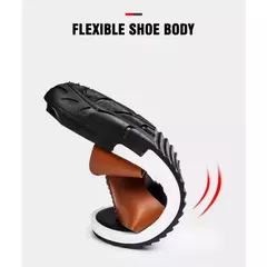 Waichuan-Sandálias de couro confortáveis masculinas, chinelos casuais, originais, de slip-on, moda, verão - Wolf Magazine