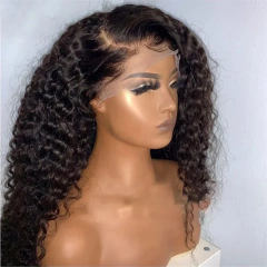 28 polegada longo kinky encaracolado cabelo humano natural preto 13x6 hd perucas dianteiras do laço parte livre brasileira pré arrancado com cabelo do bebê