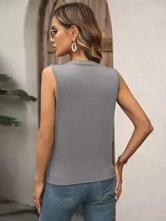 Blusas soltas, sem mangas, camisas grandes, tops femininos elegantes, monocromáticas, casuais, moda jovem, verão - comprar online