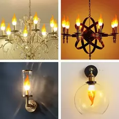 Emulação LED Dinâmica Flame Light, Lâmpada De Milho, Lâmpada De Efeito Flickering, Lâmpadas Criativas, Decoração De Casa, E14, E27, B22, AC 85-265V - loja online