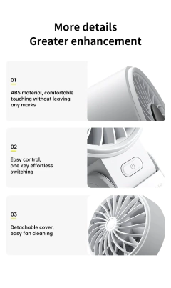 Ventilador portátil JISULIFE com display LED, 5 velocidades, 5000mAh,150 ° Dobado, ventilador pessoal multifuncional de mão/mesa/pescoço 3 em 1 - Wolf Magazine