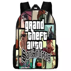 Mochila escolar impermeável para meninos e meninas, mochila para Grand Theft Auto Collage, jogo de aventura, bolsa GTA