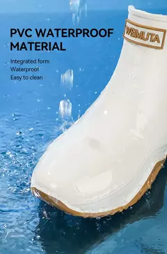 Botas de chuva antiderrapante impermeáveis para homens, sapatos de tornozelo alto para casal, caminhadas, pesca, água, chef, trabalho, ao ar livre, moda, novo - loja online