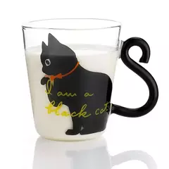 Cat Glass Coffee Mug with Handle, 250ml, Bonito, Leite, Chá, Suco, Água, Chávena, Casa, Cozinha, Escritório, Drinkware, Tumbler Gift - comprar online