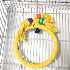 Imagem do Papagaio mastigar brinquedo corda de algodão pássaros brinquedo mordida ponte pássaro rasgando brinquedos calopsitas treinamento pendurar balanços pássaros gaiola suprimentos