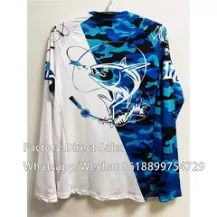 Manga Longa dos homens Proteção UV Crewneck Camisa, Tops De Pesca, Roupas Esportivas, Camisa Estampada, Estampa Humana - Wolf Magazine