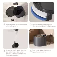 Imagem do Fonte de água para gatos, fonte automática para beber gatos, carga usb, alimentador elétrico, dispensador de água para animais de estimação, suprimentos para gatos