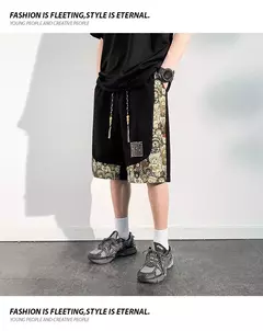 Imagem do Shorts de homens bordados, roupa masculina, roupa de praia, basquetebol, corrida, calça casual de verão, tamanho grande, novo, 2024