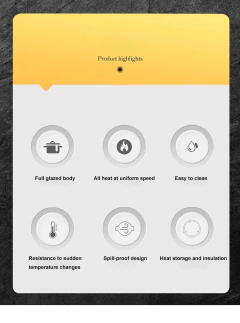 Caçarola de 2.8/4/5l, panela resistente a altas temperaturas, panela de molho de cerâmica, fogão reforçado com alça, ferramenta de cozinha