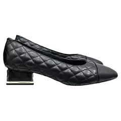 Sapatos de salto alto baixo de couro genuíno para mulheres, sapatos de noite casuais, moda feminina, alta qualidade - loja online