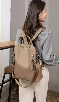 Mochila de couro genuíno para mulheres, mochila de viagem mochilas escolares de alta qualidade, bolsa de ombro casual, nova moda, 2023