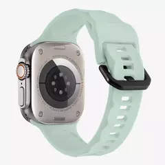 Banda de silicone para apple watch pulseira 49mm 45mm 41mm esporte pulseira 44mm 40mm 42mm 38mm pulseira iwatch ultra 9 8 7 6 se 5 4 cinto - comprar online