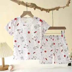 Conjunto de pijamas de duas peças infantil, Roupa interior para bebé, Secção fina, Roupa infantil, Rapazes, Meninas, Roupa para casa, Novo, Verão - comprar online