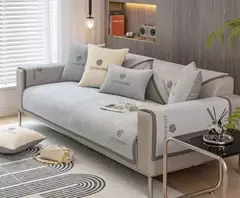 Capa de sofá chenille para sala de estar, combinação universal, estilo luxuoso acessível, toalha de sofá, quatro estações na internet