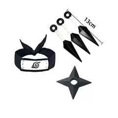 Anime naruto cosplay kakashi acessórios brinquedos figura de ação luvas bandana kunai máscara uchiha luvas conjunto presente
