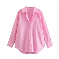TRAF-Camisa multicolor de botões para mulheres, blusa de manga comprida, blusas extragrandes, streetwear feminino, verão - comprar online
