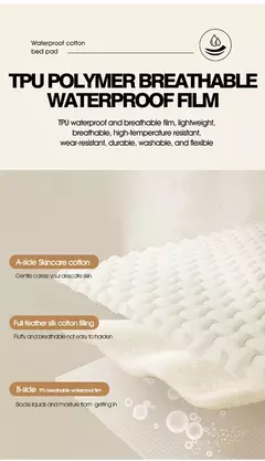 Topper de colchão à prova d'água com faixa elástica, protetor acolchoado, colcha, capa de colchão de inverno para cama de solteiro/duplo 140/160 - Wolf Magazine