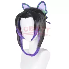 Imagem do Anime demônio slayer kimetsu não yaiba kochou shinobu cosplay traje peruca conjunto quimono uniforme halloween anime trajes para adulto criança