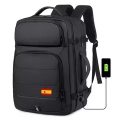 Imagem do Mochilas expansíveis impermeáveis com porta de carregamento USB, Business National Flag Travel Bag, 17 "Laptop Bag, 40L