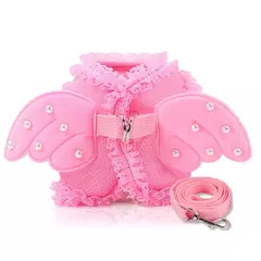 Guia para coleira de cachorro e gato, pequeno, pérola, fofo, asas de anjo, princesa, pet, cachorros, correias ajustáveis - comprar online
