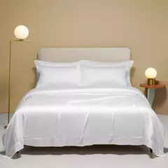 Liv-Esthete-Conjunto de cama cinza, capa de edredão, fronha, lençol, colcha, Double King Queen para dormir, 100% seda, Gift Set, verão - Wolf Magazine