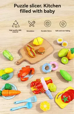 Imagem do Grande carrinho de compras de supermercado para crianças, carrinho para crianças, brinquedos Push Car, simulação de frutas, comida, presentes de aniversário, novo