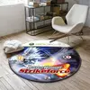 Rodada Anti-Slip Gamer Mat, Tapete preto CD CD, Tapete do banheiro, Decoração de casa, Tapete de cozinha, Sala, Presente para Menino