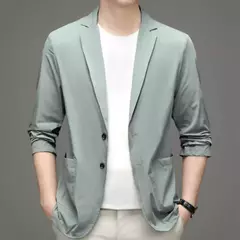 Blazer ultrafino e leve para homens, jaqueta casual, terno elástico respirável, sólido, anti-rugas, tamanho grande, primavera, outono na internet