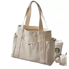 Estilo preppy bolsa de ombro unissex grande capacidade bolsa casual versátil sólida bolsa de lona estudante viajando zíper saco quadrado - comprar online