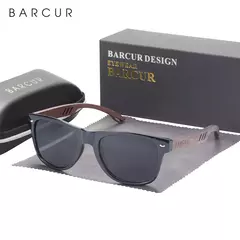 Imagem do BARCUR Design Madeira Óculos De Sol Homem Natural Noz Óculos De Sol Mulheres Óculos Polarizantes Óculos UV Proteção Eyewear