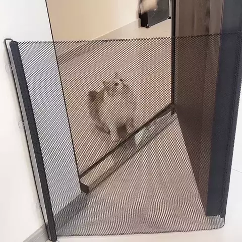 Cerca retrátil automática para portão de animais de estimação, cerca para cães e gatos, escada interna, rede de isolamento, cerca de segurança, produtos para animais de estimação