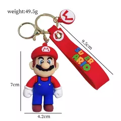 Super mario 3d dos desenhos animados chaveiro mario bros luigi sapo yoshi bowser figura de ação modelo pvc saco dos desenhos animados boneca pingente brinquedos presente - comprar online