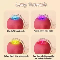 Novo gato bola interativa brinquedo bola de rolamento automático falso cauda recarregável inteligente animal de estimação brinquedo elétrico cão gato treinamento imitar mouse - comprar online