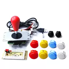 Copiar sanwa máquina de jogo arcade console kit diy 8 vias joystick botões para pc raspberry pi zero atraso placa usb controlador - comprar online