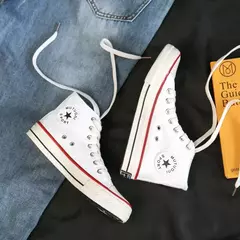 Sapato de lona alta para mulheres, confortável tênis amarelo, estilo estudante coreano, casal, nova moda, primavera e outono - Wolf Magazine