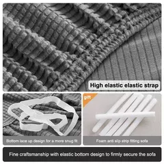Elastic Jacquard Sofá Capa para Sala de Estar, Stretch Slipcovers, Canto Sofá Covers, L Forma, 1 Seater, 2 Seater, 3 Seater, 4 Seater - comprar online